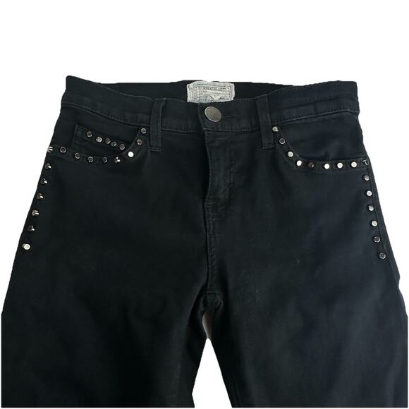 Current/Elliott Studded Jet Black Ankle Skinny Jeans Size 25 - Picture 4 of 9